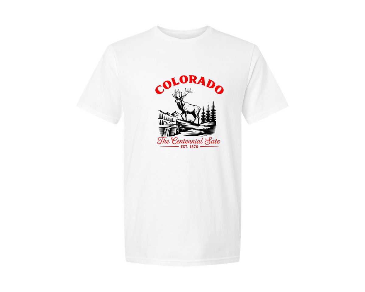 brand:Generic|color:White|Colorado The Centennial State T Shirt 3 Graphic T-Shirt