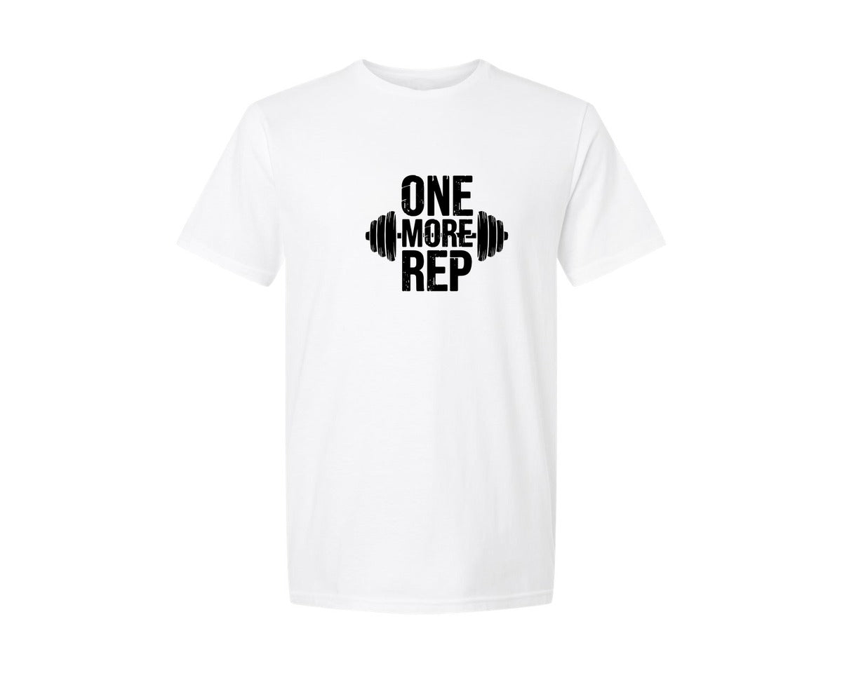 brand:Generic|color:White|One More Rep Fitness Quote Shirt Graphic T-Shirt