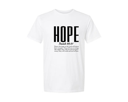 brand:Generic|color:White|Hope Isaiah 4031 Christian Graphic T-Shirt