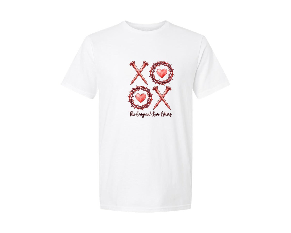 brand:Generic|color:White|Nails Crown Of Thorns Xoxo Graphic T-Shirt