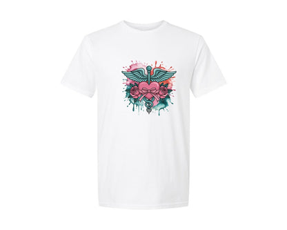 brand:Generic|color:White|Nurse Nursing Nurse Graphic T-Shirt