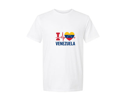 brand:Generic|color:White|I Love Venezuela Graphic T-Shirt