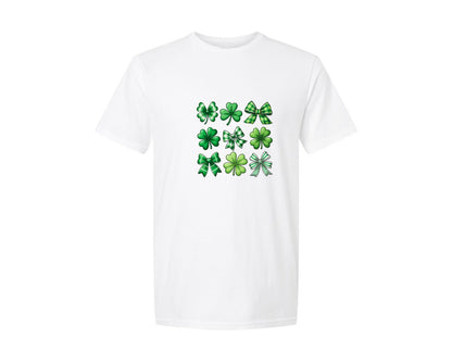 brand:Generic|color:White|Coquette Patricks Day Bow T Shirt Graphic T-Shirt