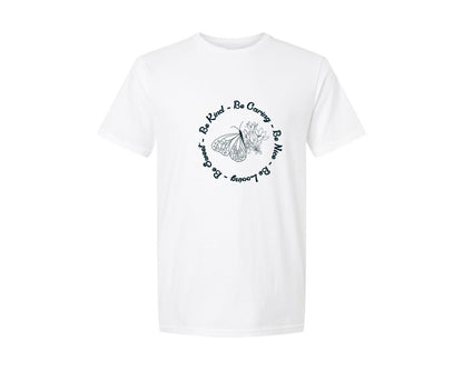 brand:Generic|color:White|Always Be Kind Be Caring Graphic T-Shirt