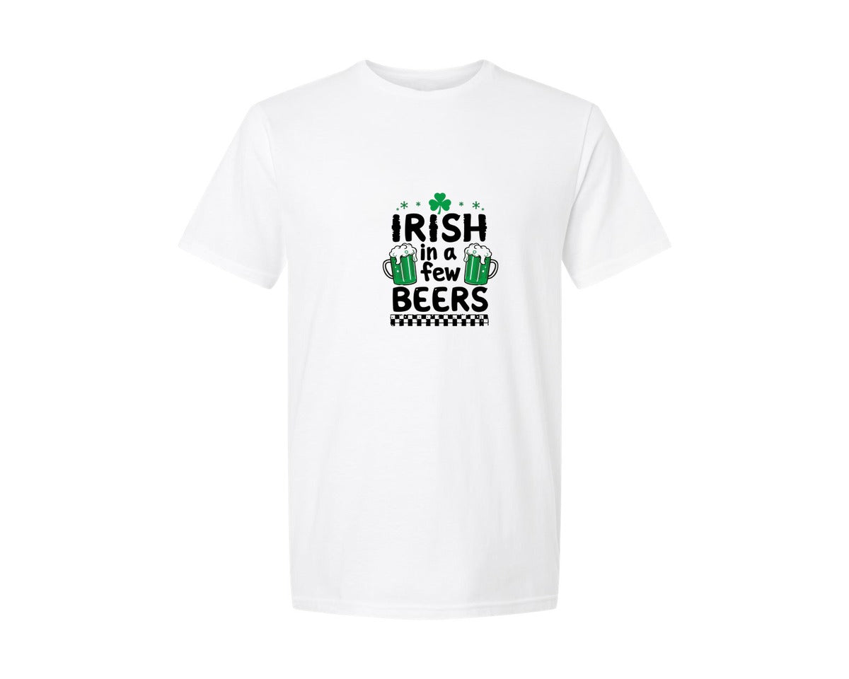 brand:Generic|color:White|Irish In A Few Beers St Patricks 2 Graphic T-Shirt