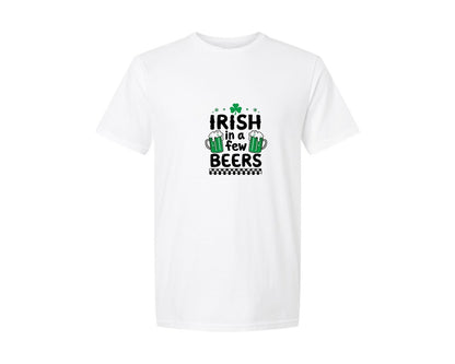 brand:Generic|color:White|Irish In A Few Beers St Patricks 2 Graphic T-Shirt