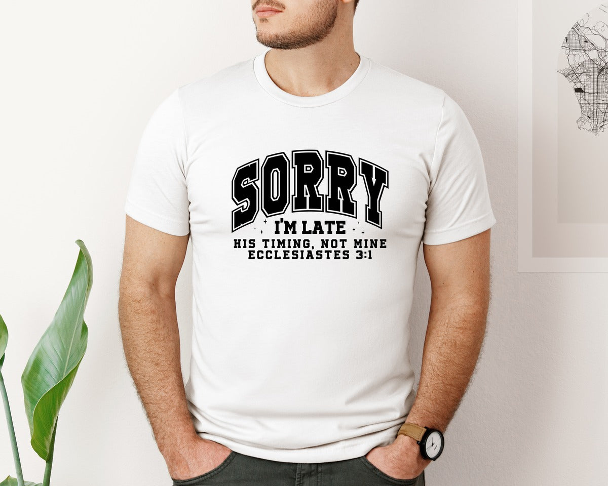 brand:Bella Canvas|color:White|Trendy Christian Jesus Bible Verse Graphic T-Shirt