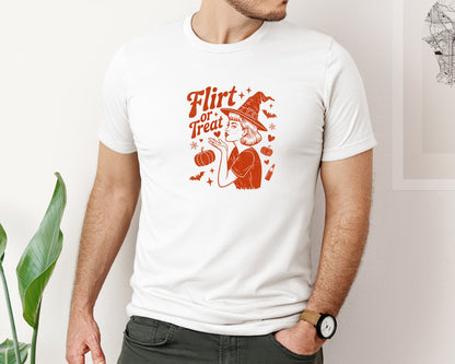 brand:Bella Canvas|color:White|Halloween Vintage Witch Graphic T-Shirt