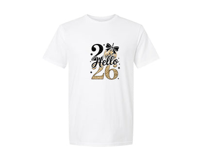 brand:Generic|color:White|Happy New Year 2026 Trendy New Year 4 Graphic T-Shirt