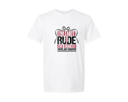 brand:Generic|color:White|Im Not Rude Snarky Sarcastic 2 Graphic T-Shirt