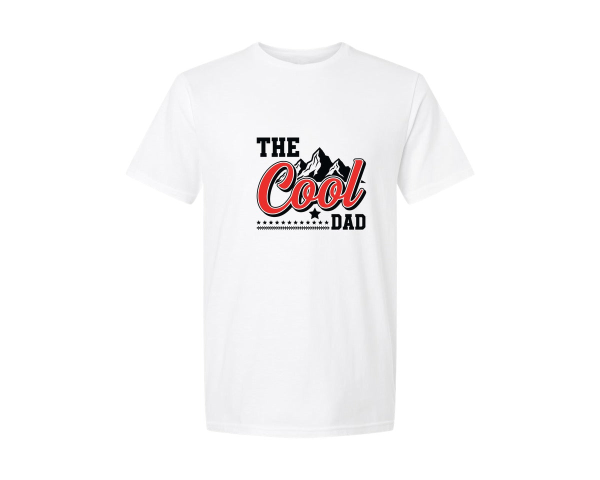 brand:Generic|color:White|Cool Mountain Adventure Dad Design Graphic T-Shirt