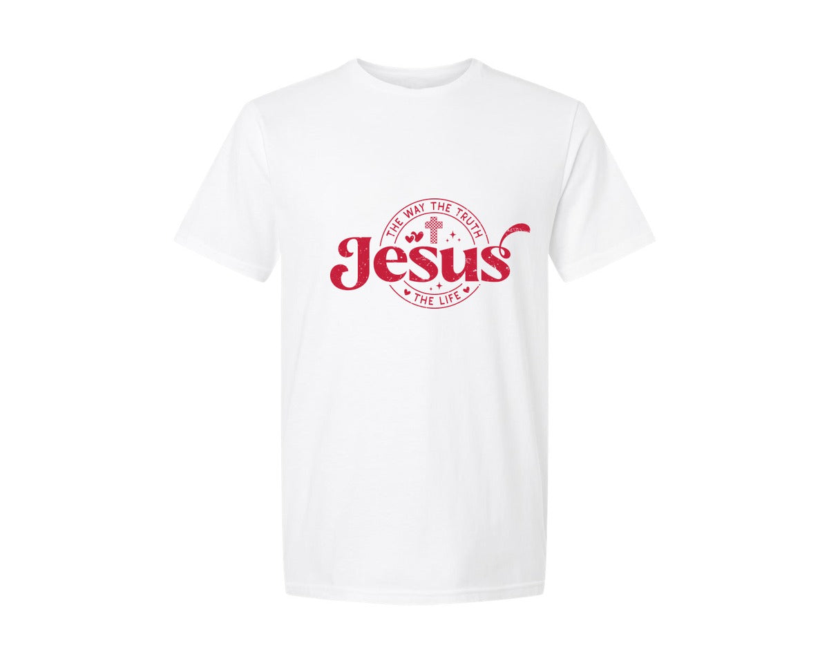 brand:Generic|color:White|Jesus The Way The Truth The Life 6 Graphic T-Shirt
