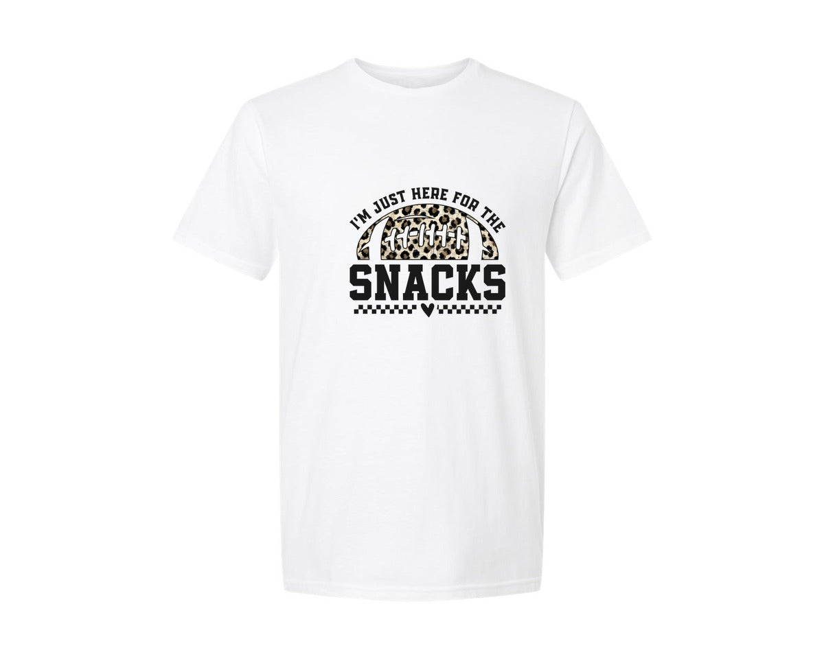 brand:Generic|color:White|Im Just Here For The Snacks 5 Graphic T-Shirt