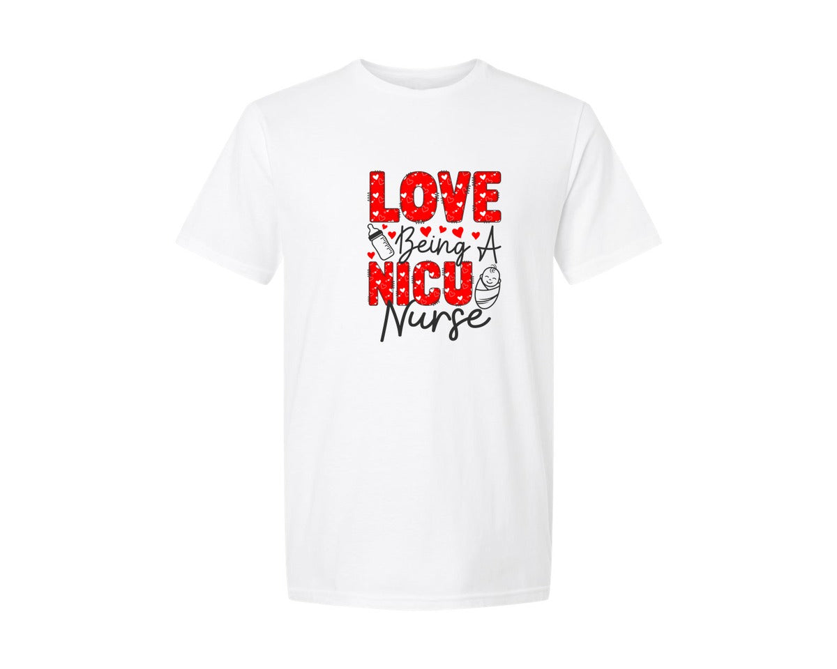 brand:Generic|color:White|Nurse Valentines Day T Shirt 6 Graphic T-Shirt