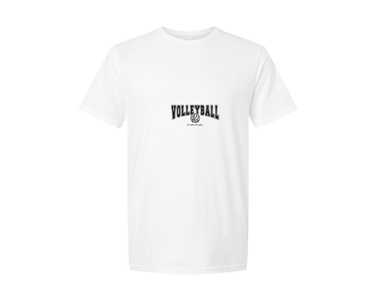 brand:Generic|color:White|Varsity Mom Volleyball Mama 2 Graphic T-Shirt