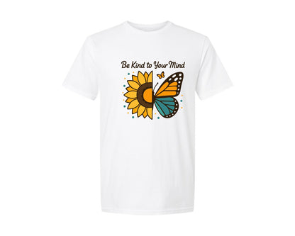 brand:Generic|color:White|Be Kind To Your Mind Mental Health 33 Graphic T-Shirt
