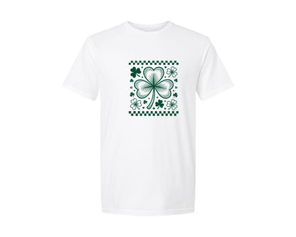 brand:Generic|color:White|Hand Drawn Shamrock St Patrick Graphic T-Shirt