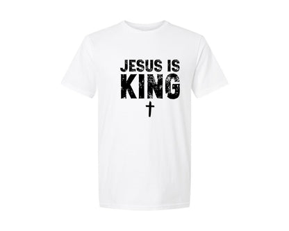 brand:Generic|color:White|Jesus Is King Religious Scripture 5 Graphic T-Shirt