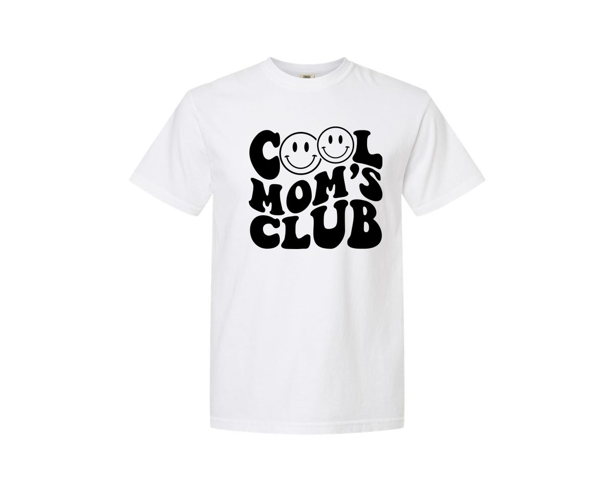 brand:Comfort Colors|color:White|Cool Moms Club Wavy 2 Graphic T-Shirt