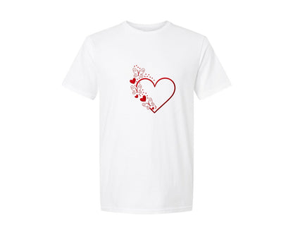 brand:Generic|color:White|Butterfly Heart Valentine Graphic T-Shirt