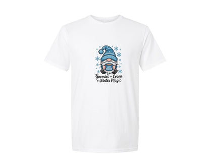 brand:Generic|color:White|Snuggle Up Gnomies Its Cold Outside 4 Graphic T-Shirt