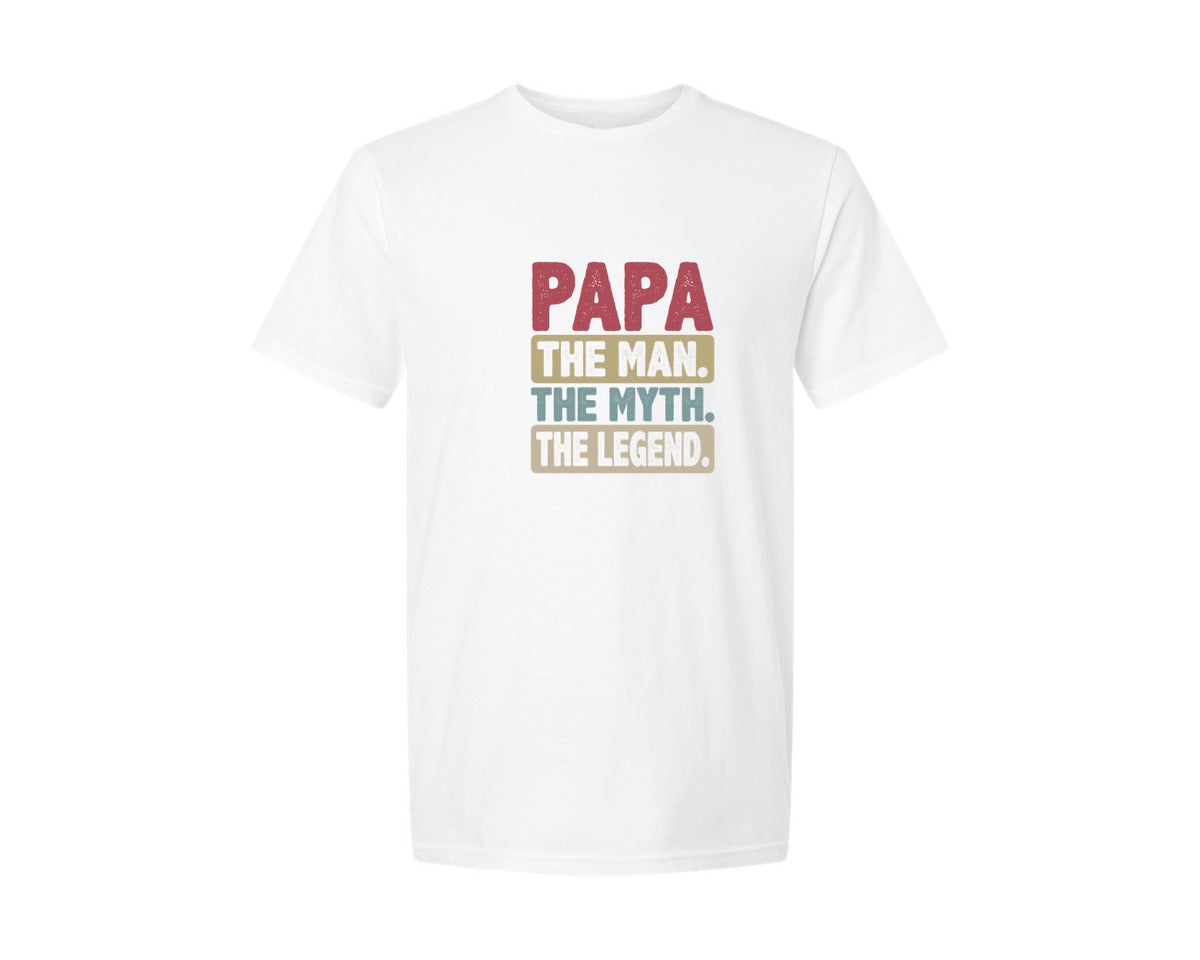 brand:Generic|color:White|Papa Shirt Father Shirt Graphic T-Shirt