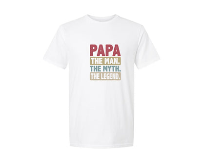 brand:Generic|color:White|Papa Shirt Father Shirt Graphic T-Shirt