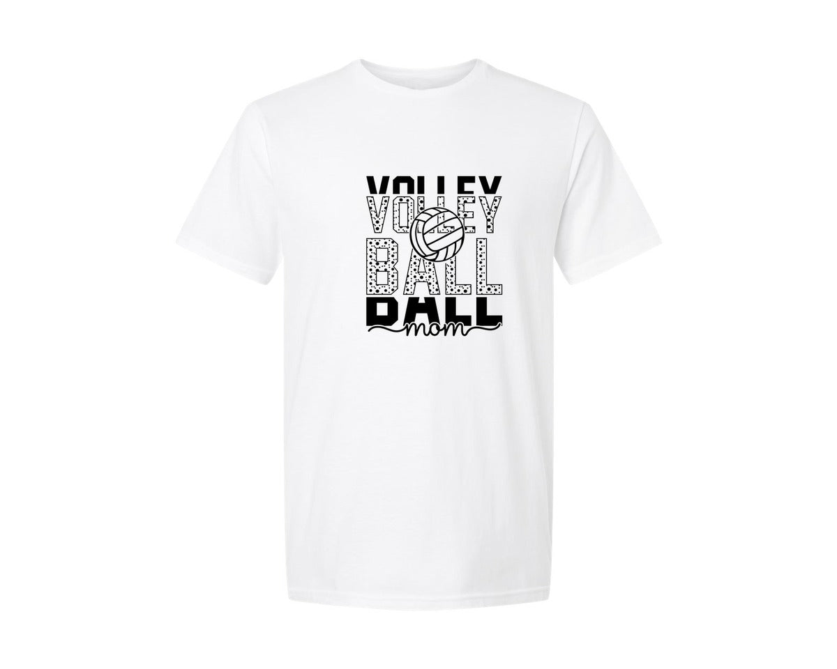 brand:Generic|color:White|Volleyball Mom Volleyball Graphic T-Shirt
