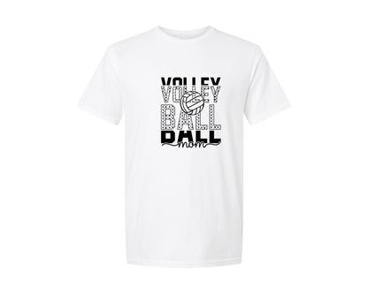 brand:Generic|color:White|Volleyball Mom Volleyball Graphic T-Shirt