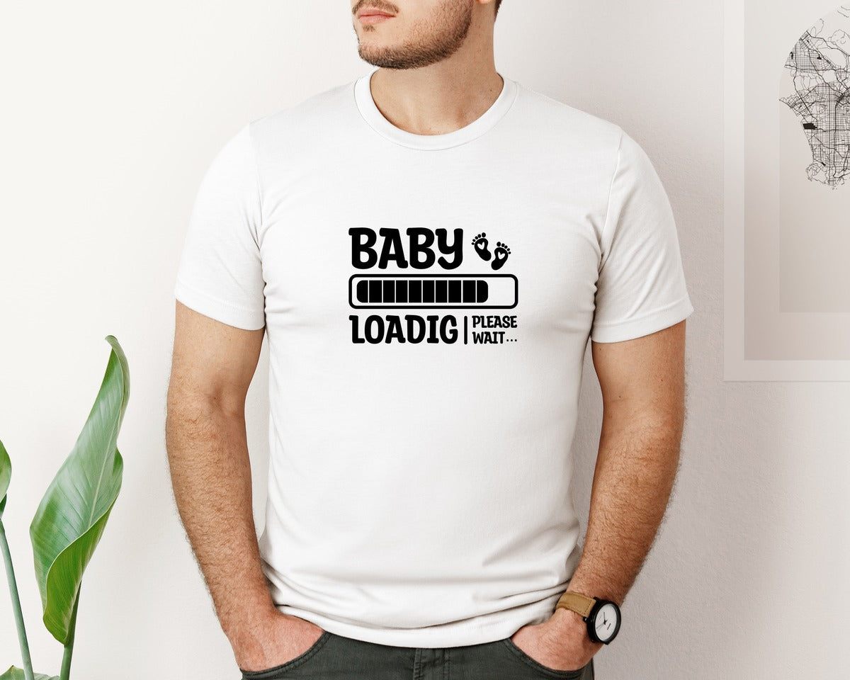 brand:Bella Canvas|color:White|Baby Loading 8 Graphic T-Shirt
