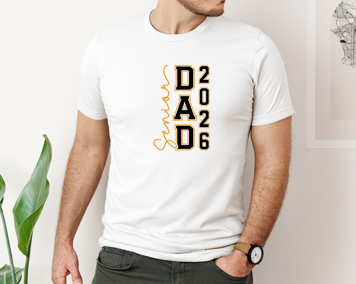 brand:Bella Canvas|color:White|Senior Dad 2026 Graduation 2 Graphic T-Shirt