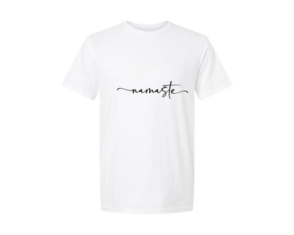 brand:Generic|color:White|Namaste Yoga Mandala Graphic T-Shirt
