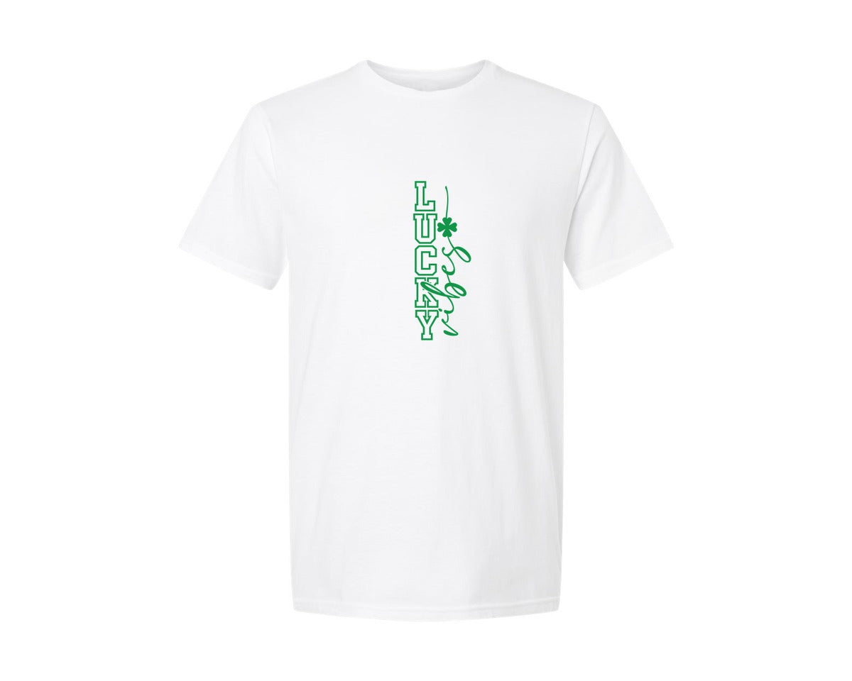 brand:Generic|color:White|Lucky St Patricks Daysvg Graphic T-Shirt