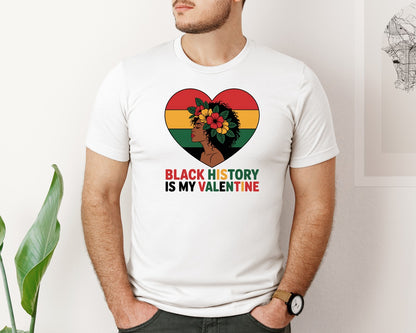 brand:Bella Canvas|color:White|Black History Valentine Graphic T-Shirt