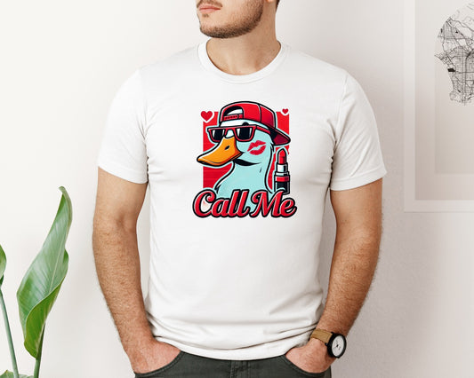 Boys Valentines Valentines Duck Graphic T-Shirt