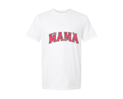 brand:Generic|color:White|Love Mama Varsity Mama Valentine Graphic T-Shirt