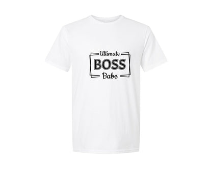 brand:Generic|color:White|Ultimate Boss Babe Mothers Day Graphic T-Shirt