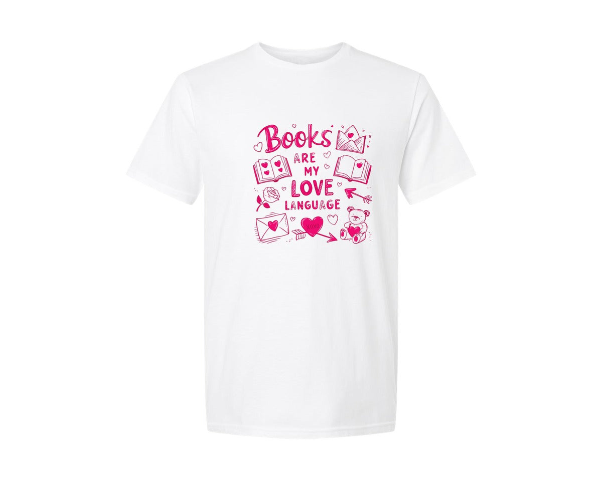 brand:Generic|color:White|Valentine Book Lover Retro Bookworm 2 Graphic T-Shirt
