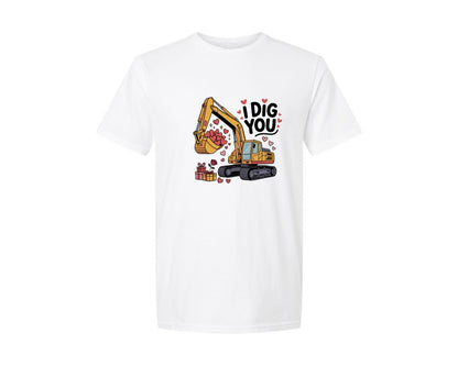 brand:Generic|color:White|I Dig You Valentine Boy Kids Graphic T-Shirt