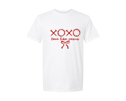brand:Generic|color:White|Love Like Jesus Christian Love Graphic T-Shirt