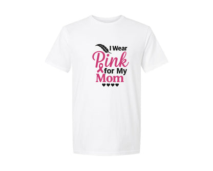 brand:Generic|color:White|Feather Ribbon Mom Graphic T-Shirt