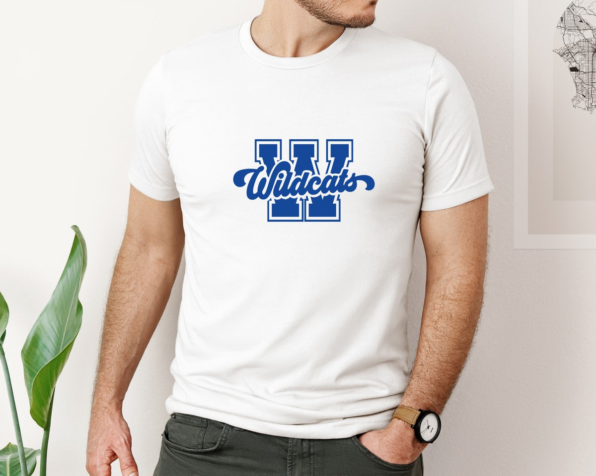 brand:Bella Canvas|color:White|Wildcats 10 Graphic T-Shirt