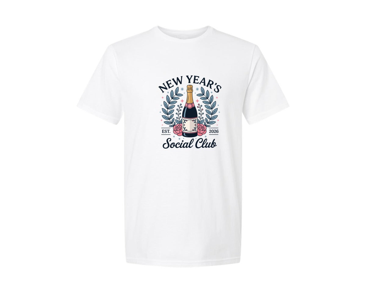 brand:Generic|color:White|Chinoiserie New Years Social Club 2 Graphic T-Shirt