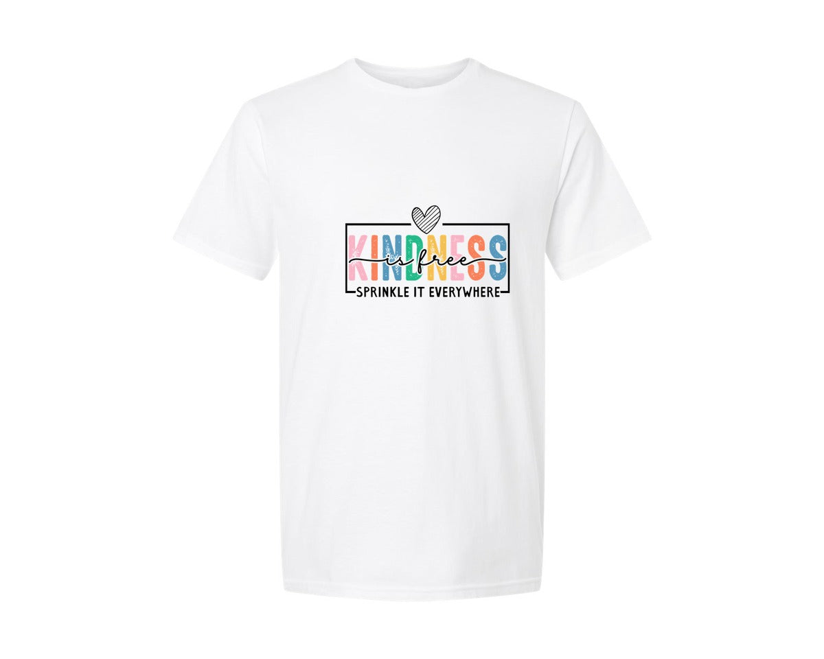 brand:Generic|color:White|Kindness Is Free Graphic T-Shirt