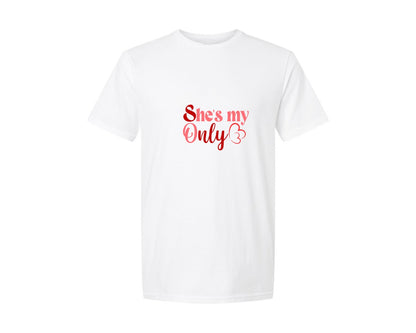 brand:Generic|color:White|Couple Valentine Pregnancy Announcement Graphic T-Shirt