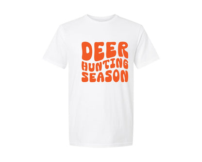 brand:Generic|color:White|Retro Deer Hunting Season Design 2 Graphic T-Shirt
