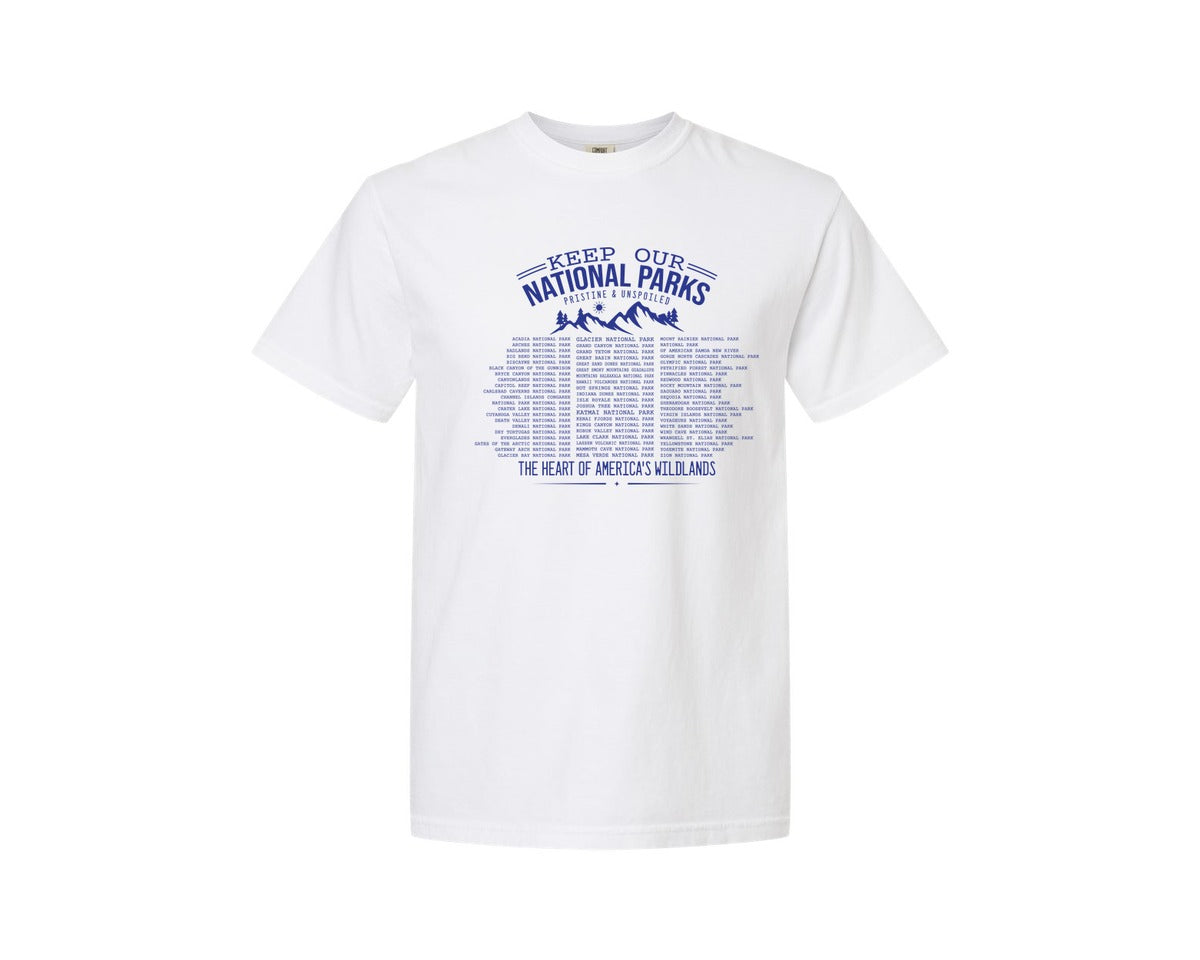 brand:Comfort Colors|color:White|Keep Our National Parks Pristine And Graphic T-Shirt