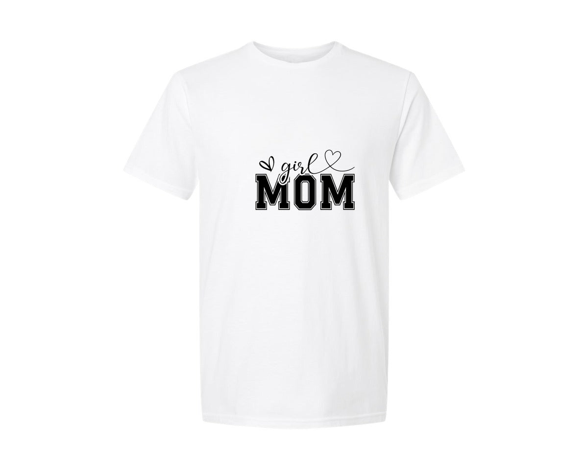 brand:Generic|color:White|Girl Mom Mothers Day Mama Graphic T-Shirt