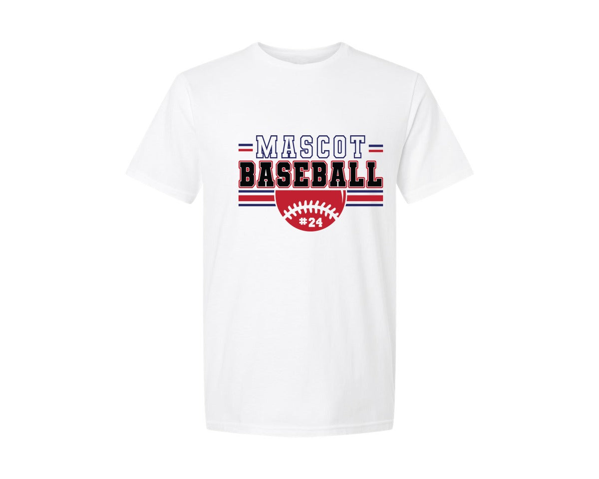 brand:Generic|color:White|Baseball Shirt Baseball Team Graphic T-Shirt