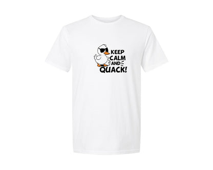 brand:Generic|color:White|Keep Calm And Quack Funny Duck T Shirt Graphic T-Shirt